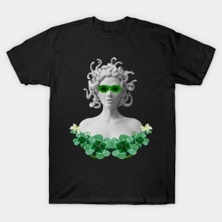 Green Saint Patricks Day Medusa T-Shirt